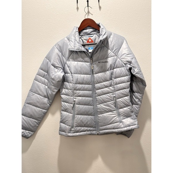Columbia Women's M Silver Heat Seal 650TD  Down Jacket OMNI HEAT - Picture 1 of 6